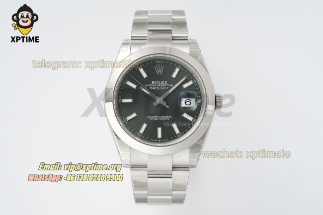 Datejust 126300 41mm VSF Green/Stick on Oys SS/SS Bracelet VS3235 Super Clone Datejust 126300 41mm VSF Green/Stick on Oys SS/SS Bracelet VS3235 Super Clone
