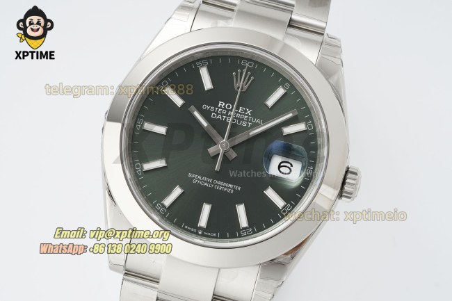 Datejust 126300 41mm VSF Green/Stick on Oys SS/SS Bracelet VS3235 Super Clone Datejust 126300 41mm VSF Green/Stick on Oys SS/SS Bracelet VS3235 Super Clone