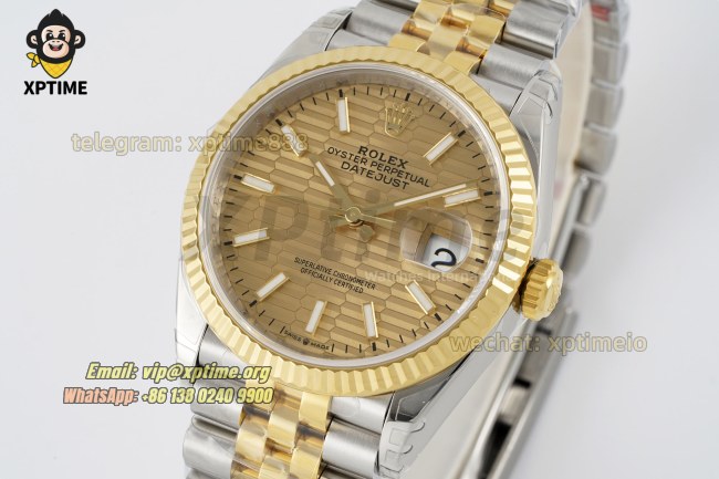 Datejust 126233 36mm VSF Champagne Textured/Stick on Jub YG/SS Bracelet VS3235 Super Clone Datejust 126233 36mm VSF Champagne Textured/Stick on Jub YG/SS Bracelet VS3235 Super Clone