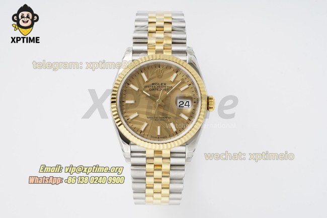 Datejust 126233 36mm VSF Palm Motif/Stick on Jub YG/SS Bracelet VS3235 Super Clone Datejust 126233 36mm VSF Palm Motif/Stick on Jub YG/SS Bracelet VS3235 Super Clone