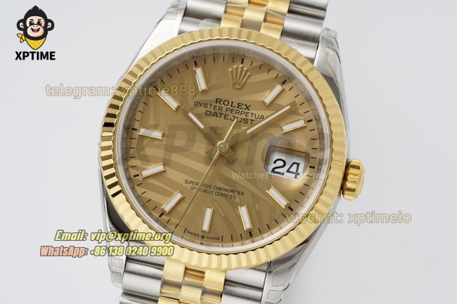 Datejust 126233 36mm VSF Palm Motif/Stick on Jub YG/SS Bracelet VS3235 Super Clone Datejust 126233 36mm VSF Palm Motif/Stick on Jub YG/SS Bracelet VS3235 Super Clone