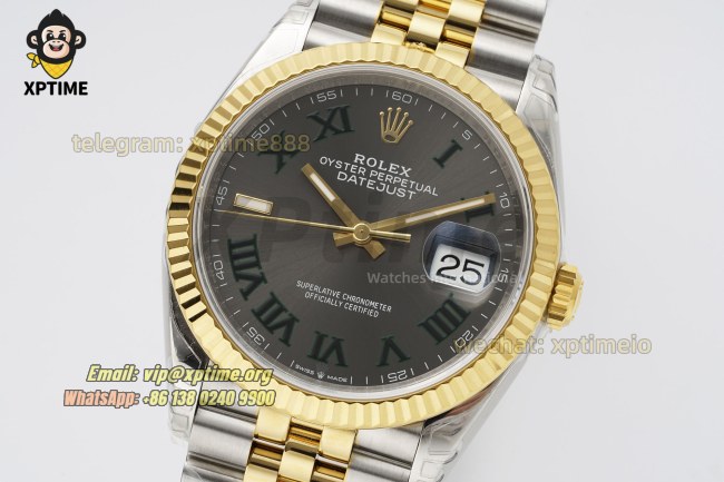 Datejust 126233 36mm VSF Gray/Roman on Jub YG/SS Bracelet VS3235 Super Clone Datejust 126233 36mm VSF Gray/Roman on Jub YG/SS Bracelet VS3235 Super Clone