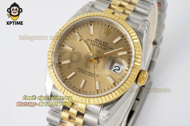 Datejust 126233 36mm VSF Champagne/Stick on Jub YG/SS Bracelet VS3235 Super Clone Datejust 126233 36mm VSF Champagne/Stick on Jub YG/SS Bracelet VS3235 Super Clone