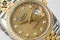 Datejust 126283 36mm VSF Champagne Textured/Diamond on Jub YG/SS Bracelet VS3235 Super Clone Datejust 126283 36mm VSF Champagne Textured/Diamond on Jub YG/SS Bracelet VS3235 Super Clone