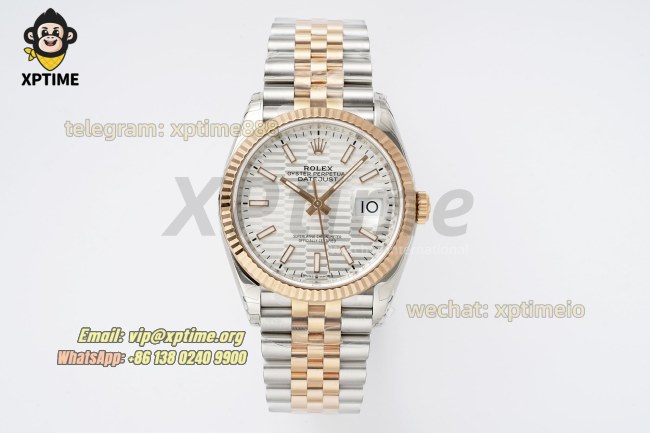 Datejust 126231 36mm VSF Silver Textured/Silver Stick on Jub RG/SS Bracelet VS3235 Super Clone Datejust 126231 36mm VSF Silver Textured/Silver Stick on Jub RG/SS Bracelet VS3235 Super Clone