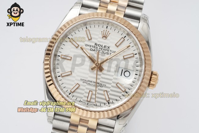 Datejust 126231 36mm VSF Silver Textured/Silver Stick on Jub RG/SS Bracelet VS3235 Super Clone Datejust 126231 36mm VSF Silver Textured/Silver Stick on Jub RG/SS Bracelet VS3235 Super Clone