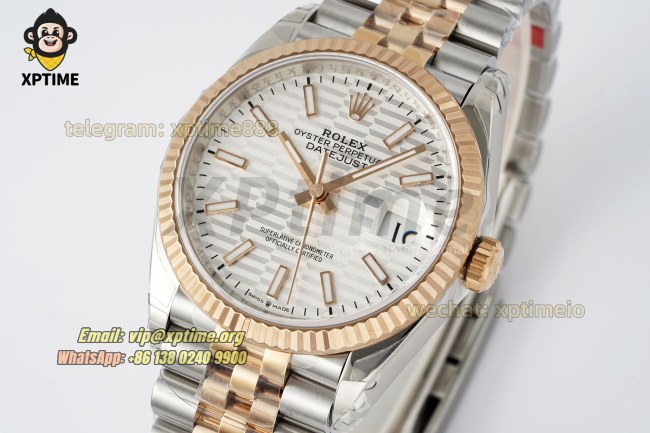 Datejust 126231 36mm VSF Silver Textured/Silver Stick on Jub RG/SS Bracelet VS3235 Super Clone Datejust 126231 36mm VSF Silver Textured/Silver Stick on Jub RG/SS Bracelet VS3235 Super Clone