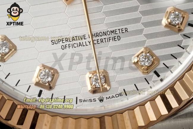 Datejust 126231 36mm VSF Silver Textured/Diamond on Jub RG/SS Bracelet VS3235 Super Clone Datejust 126231 36mm VSF Silver Textured/Diamond on Jub RG/SS Bracelet VS3235 Super Clone