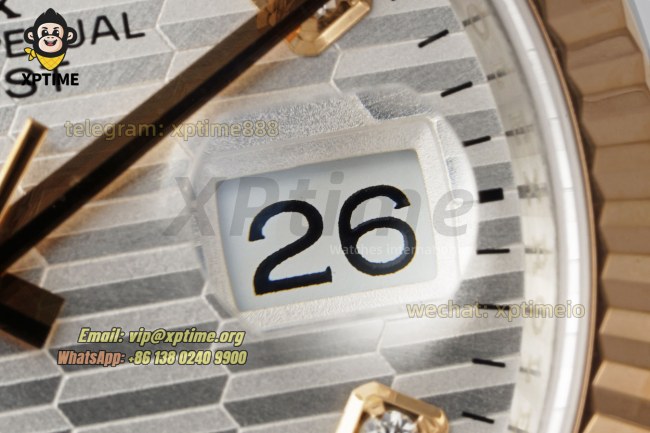 Datejust 126231 36mm VSF Silver Textured/Diamond on Jub RG/SS Bracelet VS3235 Super Clone Datejust 126231 36mm VSF Silver Textured/Diamond on Jub RG/SS Bracelet VS3235 Super Clone