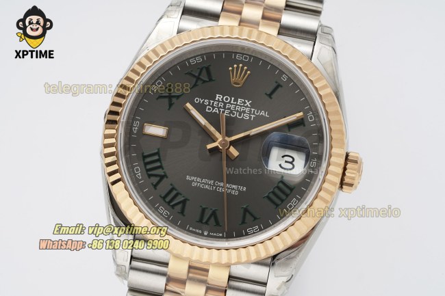 Datejust 126231 36mm VSF Gray/Green Roman on Jub RG/SS Bracelet VS3235 Super Clone Datejust 126231 36mm VSF Gray/Green Roman on Jub RG/SS Bracelet VS3235 Super Clone