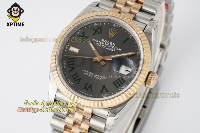 Datejust 126231 36mm VSF Gray/Green Roman on Jub RG/SS Bracelet VS3235 Super Clone Datejust 126231 36mm VSF Gray/Green Roman on Jub RG/SS Bracelet VS3235 Super Clone