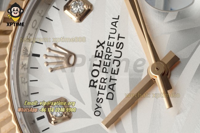 Datejust 126231 36mm VSF Silver Palm Motif/Diamond on Jub RG/SS Bracelet VS3235 Super Clone Datejust 126231 36mm VSF Silver Palm Motif/Diamond on Jub RG/SS Bracelet VS3235 Super Clone
