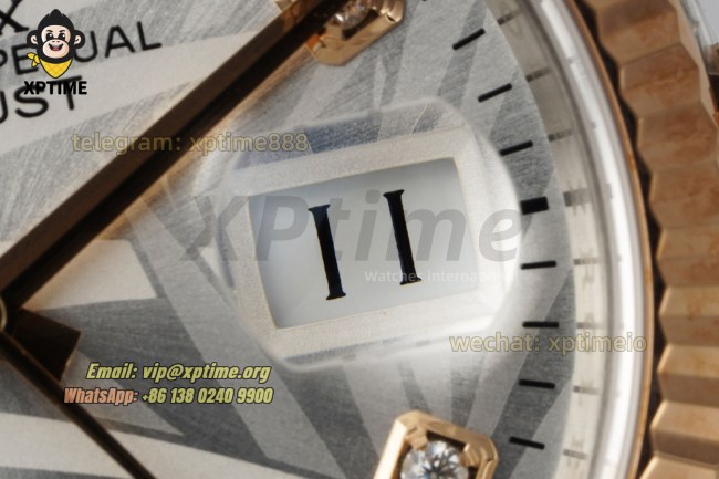 Datejust 126231 36mm VSF Silver Palm Motif/Diamond on Jub RG/SS Bracelet VS3235 Super Clone Datejust 126231 36mm VSF Silver Palm Motif/Diamond on Jub RG/SS Bracelet VS3235 Super Clone