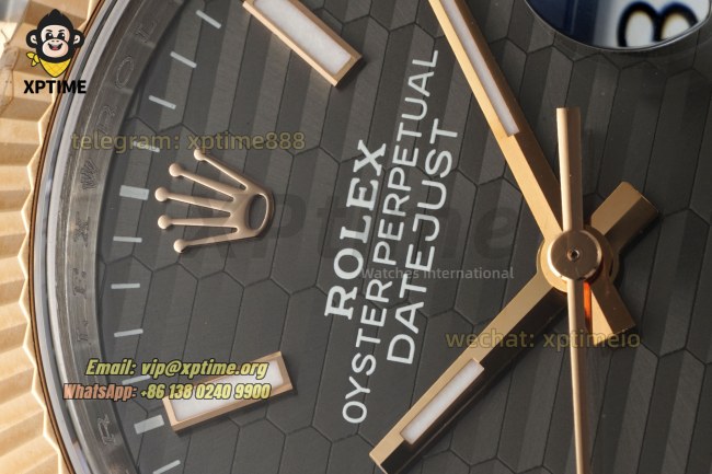 Datejust 126231 36mm VSF Gray Textured/Stick on Jub RG/SS Bracelet VS3235 Super Clone Datejust 126231 36mm VSF Gray Textured/Stick on Jub RG/SS Bracelet VS3235 Super Clone