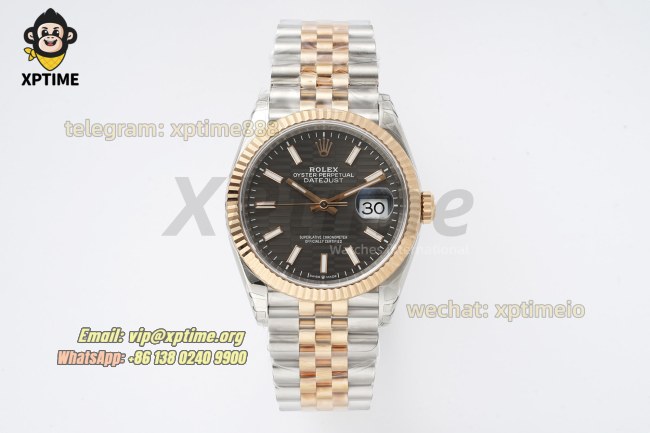 Datejust 126231 36mm VSF Gray Textured/Stick on Jub RG/SS Bracelet VS3235 Super Clone Datejust 126231 36mm VSF Gray Textured/Stick on Jub RG/SS Bracelet VS3235 Super Clone