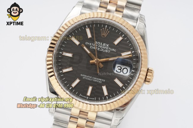 Datejust 126231 36mm VSF Gray Textured/Stick on Jub RG/SS Bracelet VS3235 Super Clone Datejust 126231 36mm VSF Gray Textured/Stick on Jub RG/SS Bracelet VS3235 Super Clone