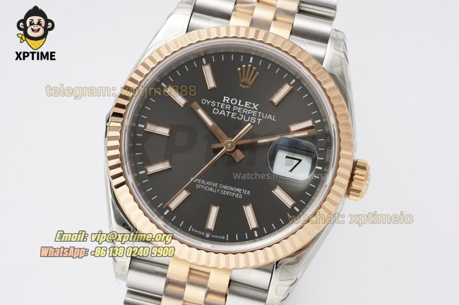 Datejust 126231 36mm VSF Gray/Stick on Jub RG/SS Bracelet VS3235 Super Clone Datejust 126231 36mm VSF Gray/Stick on Jub RG/SS Bracelet VS3235 Super Clone