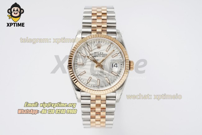 Datejust 126231 36mm VSF Silver Palm Motif/Stick on Jub RG/SS Bracelet VS3235 Super Clone Datejust 126231 36mm VSF Silver Palm Motif/Stick on Jub RG/SS Bracelet VS3235 Super Clone