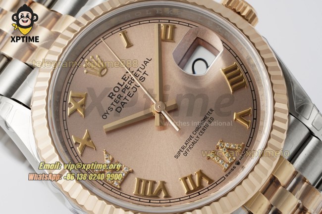 Datejust 126231 36mm VSF Rose Gold/Roman on Jub RG/SS Bracelet VS3235 Super Clone Datejust 126231 36mm VSF Rose Gold/Roman on Jub RG/SS Bracelet VS3235 Super Clone