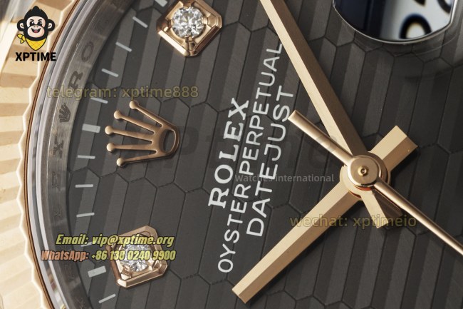 Datejust 126231 36mm VSF Gray Textured/Diamond on Jub RG/SS Bracelet VS3235 Super Clone Datejust 126231 36mm VSF Gray Textured/Diamond on Jub RG/SS Bracelet VS3235 Super Clone
