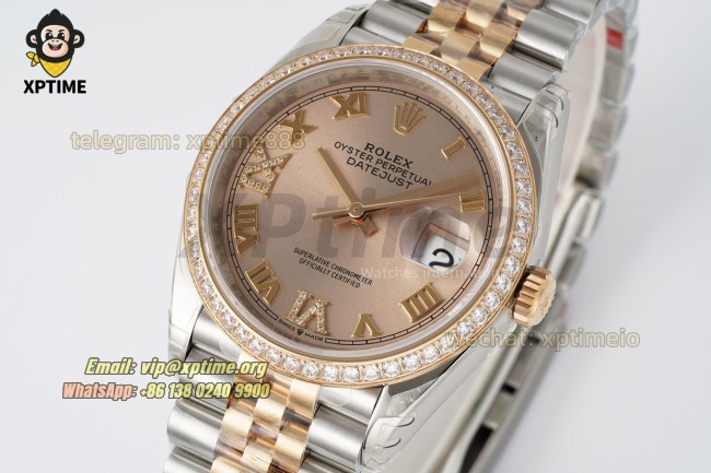 Datejust 126281 36mm VSF Rose Gold/Roman on Jub RG/SS Bracelet VS3235 Super Clone Datejust 126281 36mm VSF Rose Gold/Roman on Jub RG/SS Bracelet VS3235 Super Clone