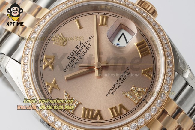 Datejust 126281 36mm VSF Rose Gold/Roman on Jub RG/SS Bracelet VS3235 Super Clone Datejust 126281 36mm VSF Rose Gold/Roman on Jub RG/SS Bracelet VS3235 Super Clone