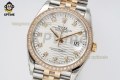 Datejust 126281 36mm VSF White Textured/Diamond on Jub RG/SS Bracelet VS3235 Super Clone Datejust 126281 36mm VSF White Textured/Diamond on Jub RG/SS Bracelet VS3235 Super Clone