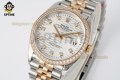 Datejust 126281 36mm VSF White Textured/Diamond on Jub RG/SS Bracelet VS3235 Super Clone Datejust 126281 36mm VSF White Textured/Diamond on Jub RG/SS Bracelet VS3235 Super Clone