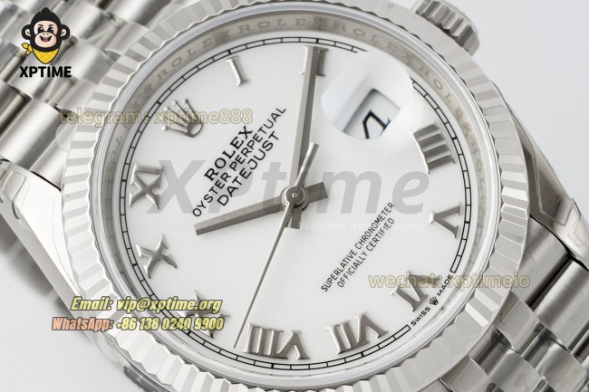 Datejust 126234 36mm VSF White/Roman on Jub SS/SS Bracelet VS3235 Super Clone Datejust 126234 36mm VSF White/Roman on Jub SS/SS Bracelet VS3235 Super Clone