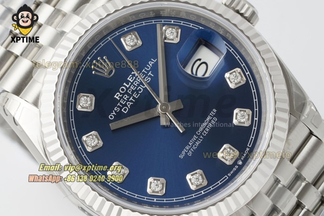 Datejust 126234 36mm VSF Blue/Diamond on Jub SS/SS Bracelet VS3235 Super Clone Datejust 126234 36mm VSF Blue/Diamond on Jub SS/SS Bracelet VS3235 Super Clone