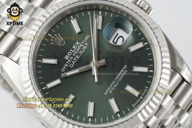 Datejust 126234 36mm VSF Green/Stick on Jub SS/SS Bracelet VS3235 Super Clone Datejust 126234 36mm VSF Green/Stick on Jub SS/SS Bracelet VS3235 Super Clone