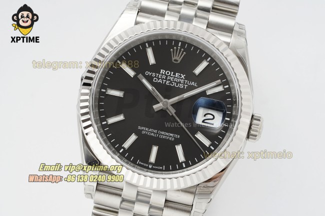 Datejust 126234 36mm VSF Black/Stick on Jub SS/SS Bracelet VS3235 Super Clone Datejust 126234 36mm VSF Black/Stick on Jub SS/SS Bracelet VS3235 Super Clone