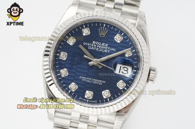 Datejust 126234 36mm VSF Blue Textured/Diamond on Jub SS/SS Bracelet VS3235 Super Clone Datejust 126234 36mm VSF Blue Textured/Diamond on Jub SS/SS Bracelet VS3235 Super Clone