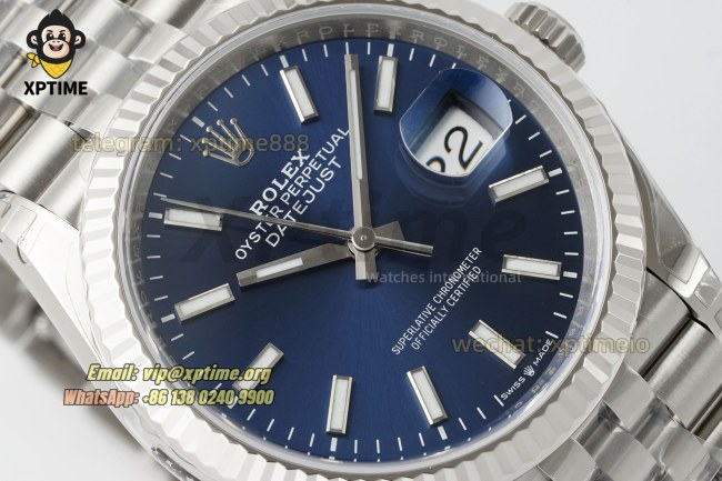 Datejust 126234 36mm VSF Blue/Stick on Jub SS/SS Bracelet VS3235 Super Clone Datejust 126234 36mm VSF Blue/Stick on Jub SS/SS Bracelet VS3235 Super Clone