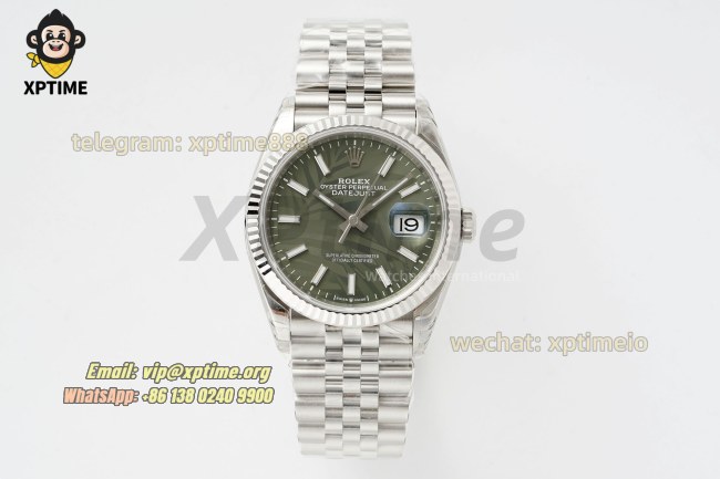 Datejust 126234 36mm VSF Green Palm Motif/Stick on Jub SS/SS Bracelet VS3235 Super Clone Datejust 126234 36mm VSF Green Palm Motif/Stick on Jub SS/SS Bracelet VS3235 Super Clone