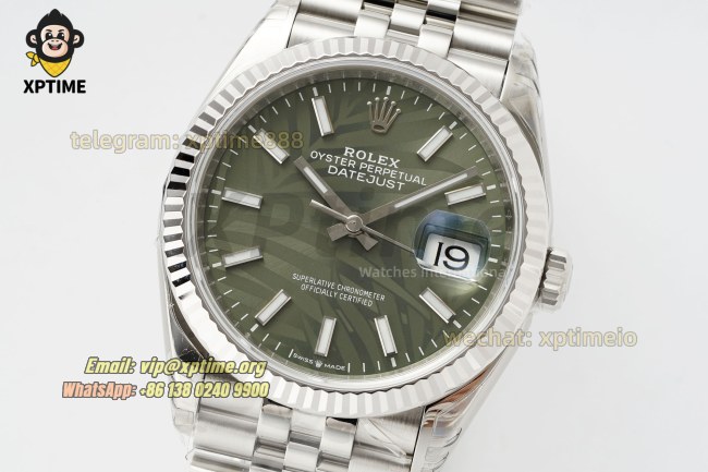 Datejust 126234 36mm VSF Green Palm Motif/Stick on Jub SS/SS Bracelet VS3235 Super Clone Datejust 126234 36mm VSF Green Palm Motif/Stick on Jub SS/SS Bracelet VS3235 Super Clone