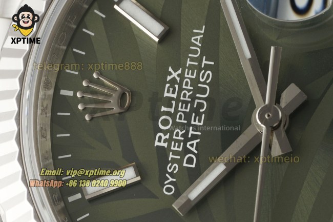 Datejust 126234 36mm VSF Green Palm Motif/Stick on Jub SS/SS Bracelet VS3235 Super Clone Datejust 126234 36mm VSF Green Palm Motif/Stick on Jub SS/SS Bracelet VS3235 Super Clone