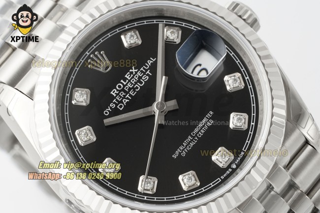 Datejust 126234 36mm VSF Black/Diamond on Jub SS/SS Bracelet VS3235 Super Clone Datejust 126234 36mm VSF Black/Diamond on Jub SS/SS Bracelet VS3235 Super Clone