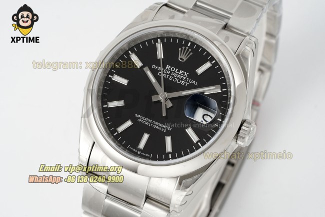 Datejust 126200 36mm VSF Black/Stick on Oys SS/SS Bracelet VS3235 Super Clone Datejust 126200 36mm VSF Black/Stick on Oys SS/SS Bracelet VS3235 Super Clone