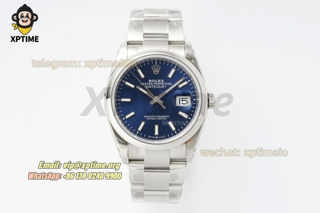 Datejust 126200 36mm VSF Blue/Stick on Oys SS/SS Bracelet VS3235 Super Clone Datejust 126200 36mm VSF Blue/Stick on Oys SS/SS Bracelet VS3235 Super Clone