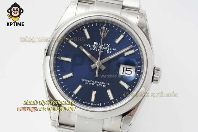Datejust 126200 36mm VSF Blue/Stick on Oys SS/SS Bracelet VS3235 Super Clone Datejust 126200 36mm VSF Blue/Stick on Oys SS/SS Bracelet VS3235 Super Clone