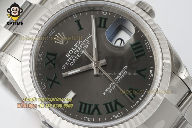 Datejust 126200 36mm VSF Gray/Roman on Oys SS/SS Bracelet VS3235 Super Clone Datejust 126200 36mm VSF Gray/Roman on Oys SS/SS Bracelet VS3235 Super Clone