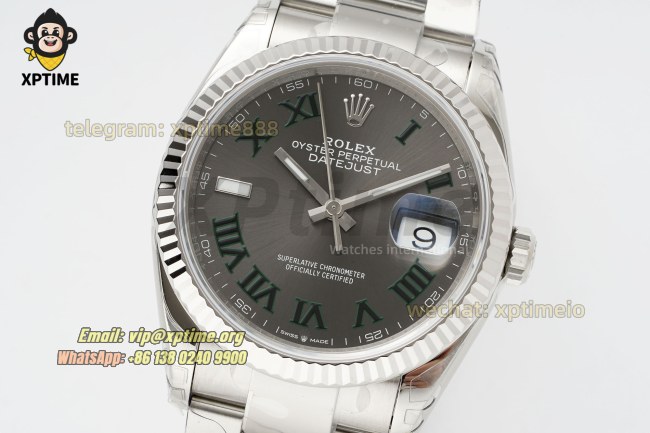 Datejust 126200 36mm VSF Gray/Roman on Oys SS/SS Bracelet VS3235 Super Clone Datejust 126200 36mm VSF Gray/Roman on Oys SS/SS Bracelet VS3235 Super Clone
