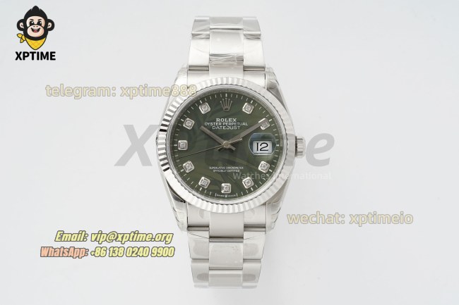 Datejust 126234 36mm VSF Green Palm Motif/Diamond on Oys SS/SS Bracelet VS3235 Super Clone Datejust 126234 36mm VSF Green Palm Motif/Diamond on Oys SS/SS Bracelet VS3235 Super Clone