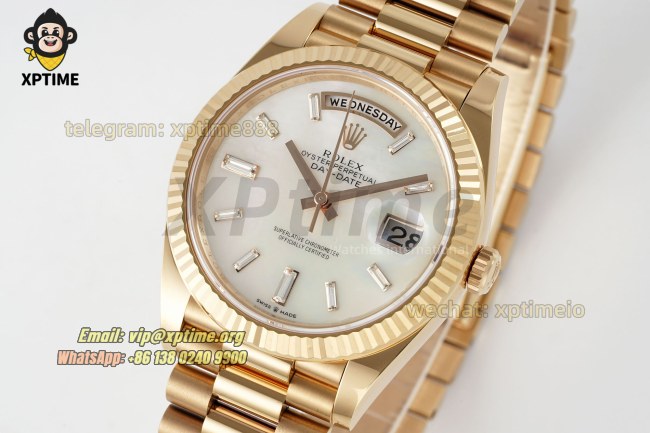 DayDate 228235 40mm THBF Mop/Diamond Stick on RG/RG Bracelet SH3255 Super Clone (Weighted) DayDate 228235 40mm THBF Mop/Diamond Stick on RG/RG Bracelet SH3255 Super Clone (Weighted)