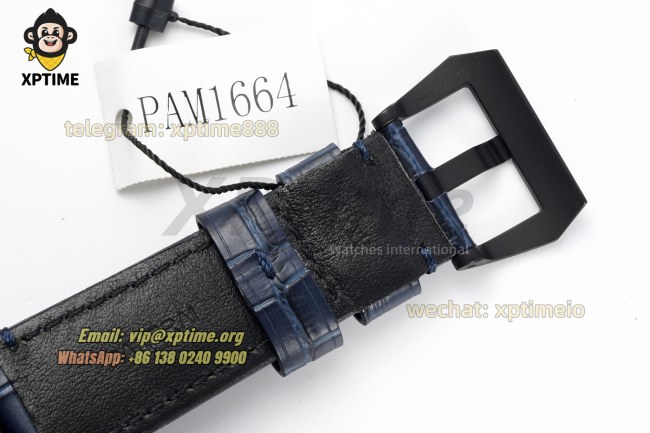 Luminor Marina PAM1664 44mm VSF Blue/Stick Numeral on FC/LE Strap P9010 Super Clone Luminor Marina PAM1664 44mm VSF Blue/Stick Numeral on FC/LE Strap P9010 Super Clone