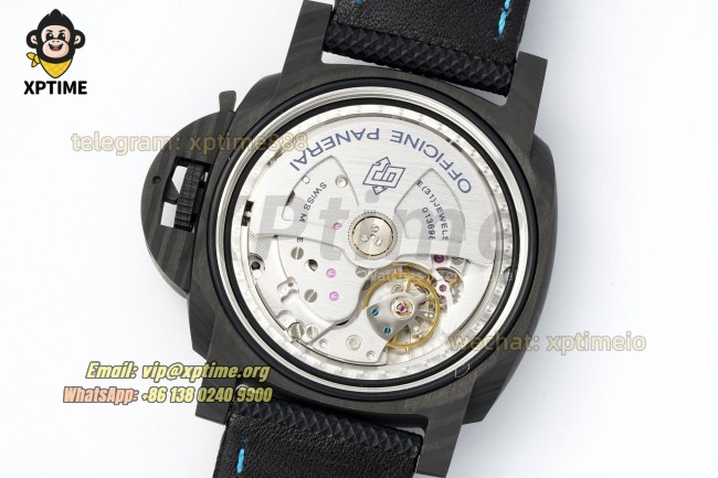 Luminor PAM1661 Carbotech Auto 44mm VSF Blue/Stick Numeral on FC/NY Strap P9010 Luminor PAM1661 Carbotech Auto 44mm VSF Blue/Stick Numeral on FC/NY Strap P9010