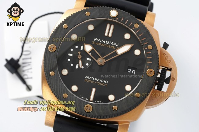 Submersible PAM1070 44mm VSF Black/Dot on RG/RU Strap P900 Super Clone Submersible PAM1070 44mm VSF Black/Dot on RG/RU Strap P900 Super Clone