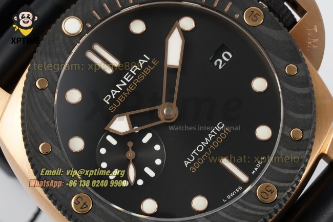 Submersible PAM1070 44mm VSF Black/Dot on RG/RU Strap P900 Super Clone Submersible PAM1070 44mm VSF Black/Dot on RG/RU Strap P900 Super Clone