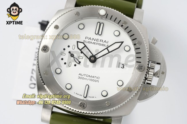 Submersible PAM1226 44mm VSF White/Dot on SS/RU Strap P900 Super Clone Submersible PAM1226 44mm VSF White/Dot on SS/RU Strap P900 Super Clone